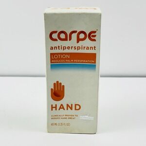 Carpe Antiperspirant Hand Lotion Reduce Palm Perspiration 1.35 Oz Expired 2022